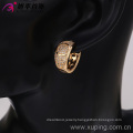 C207265-29686 Xuping Fashion 18K gold Plated Jewelry Earrings Elegant Popular Huggies earrings with Glass